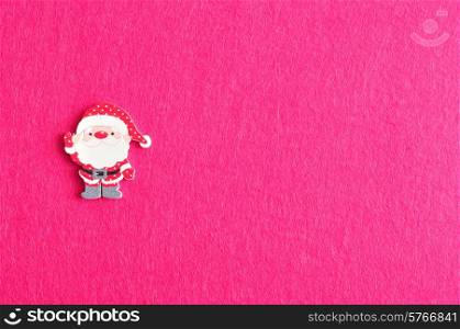 Santa isolated on a pink background