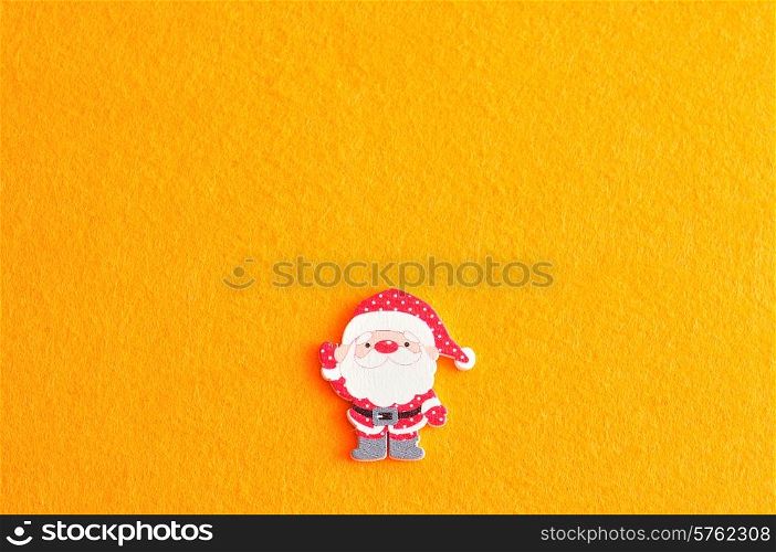 Santa isolated on an orange background