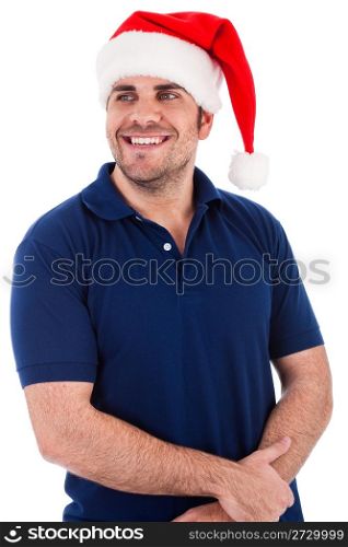 Santa man posing indoor studio