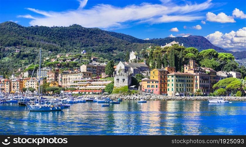 Santa Margherita Ligure - beautiful coastal town in Liguria, popular luxury resort for summer holidays in Italy