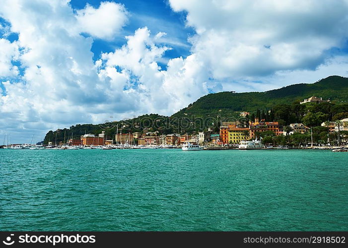 Santa Margherita Ligure town on Ligurian coast in Italy