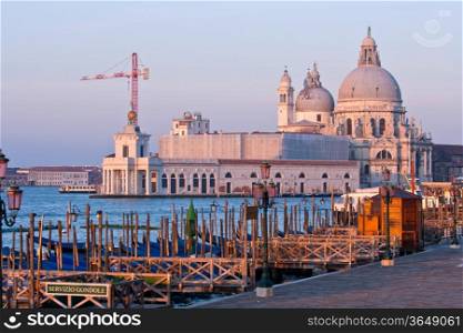 Santa Maria Della Salute Church at Grand canal Venice morning