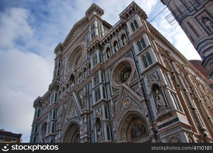 Santa Maria di Fiore Cathedral, Florence, Italy and the Arno river at night