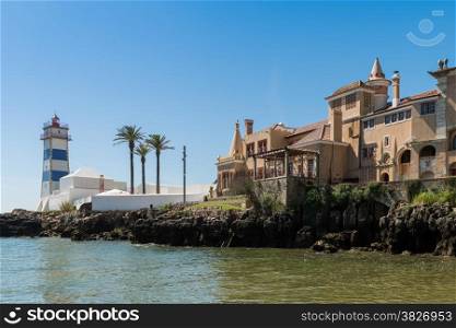 Santa Marta lighthouse and Municipal museum of Cascais, in Portugal.