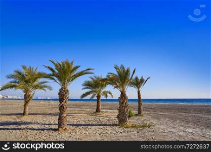 Santa Pola Tamarit beach in Alicante of Spain at Costa Blanca