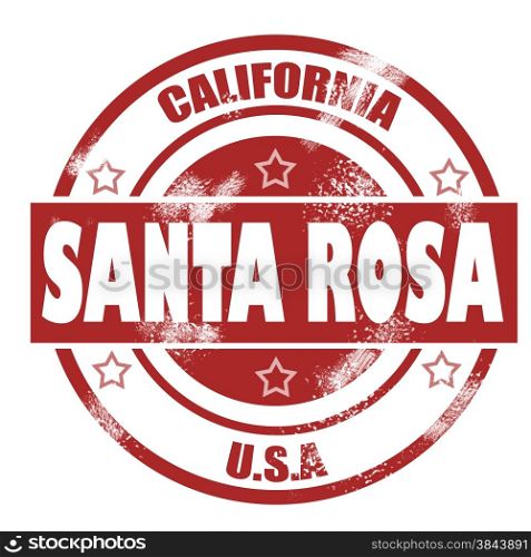 Santa Rosa Stamp image with hi-res rendered artwork that could be used for any graphic design.. Santa Rosa Stamp