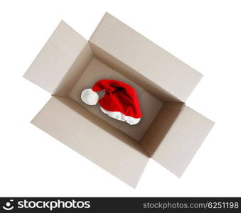 Santa&rsquo;s hat in a box