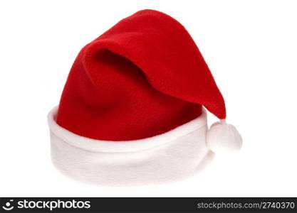 Santa&rsquo;s red hat isolated on white