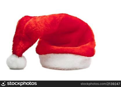 Santa&rsquo;s red hat isolated on white background. Santa&rsquo;s red hat isolated