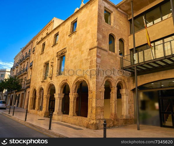 Santa Tecla old hospital facade in Tarragona of Catalonia
