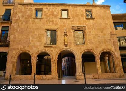 Santa Tecla old hospital facade in Tarragona of Catalonia
