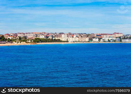 Santander city aerial panoramic view. Santander is the capital of the Cantabria region in Spain