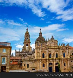 Santiago de Compostela Cathedral end of Saint James Way in Galicia Spain