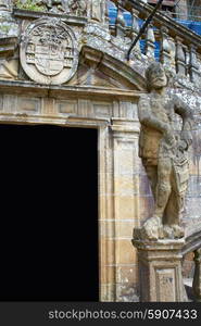 Santiago de Compostela Cathedral end of Saint James Way Plaza Obradoiro in Galicia Spain