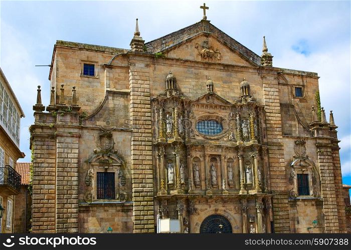 Santiago de Compostela end of Saint James Way San Matino Pinario church in Galicia Spain