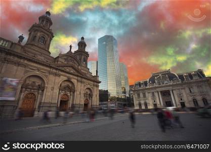 Santiago is a city, the capital of Chile. South America. Santiago is a city