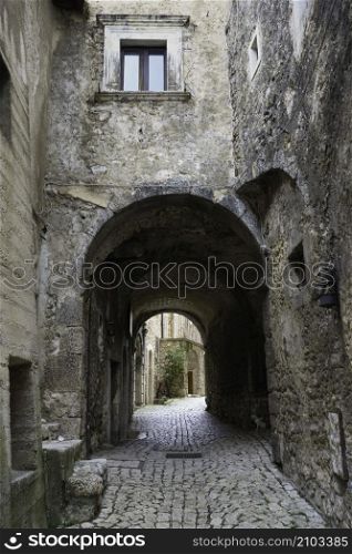 Santo Stefano di Sessanio, medieval village in the Gran Sasso Natural Park, L Aquila province, Abruzzo, Italy
