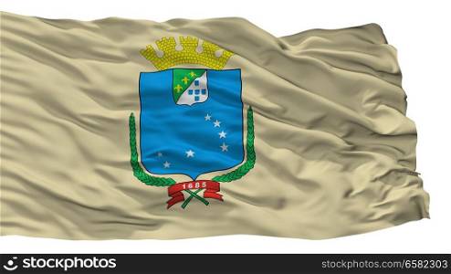 Sao Luis City Flag, Country Brasil, Isolated On White Background. Sao Luis City Flag, Brasil, Isolated On White Background