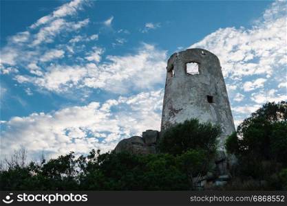 Saracenic Tower in Arbatax, 15th century, Sardinia, Italy
