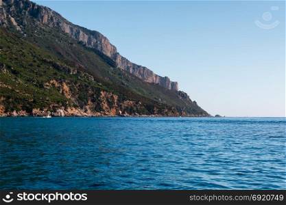 Sardinia Coastline: Rocks and Cliffs near Sea, Italy