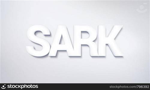 Sark, text design. calligraphy. Typography poster. Usable as Wallpaper background