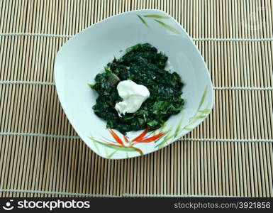 Sarson da saag - vegetable dish in Punjab regions of India and Pakistan