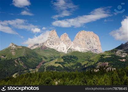 Sassolungo mountain peaks, Italian Dolomites