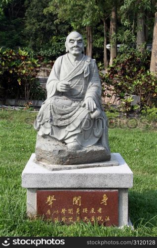 Satatue of old man near big Buddha in Changhua, Taiwan
