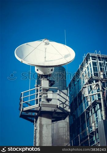 Satellite dish. Telecommunication Satellite