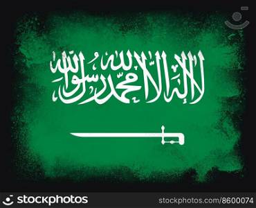 Saudi Arabia Flag design composition of exploding powder and paint, isolated on black background for copy space. Colorful abstract dust particles explosion. World cup 2022 football symbol for printing