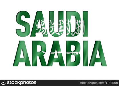 saudi arabia flag text font. nation symbol background. saudi arabia flag text font
