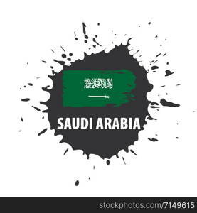 Saudi Arabia national flag, vector illustration on a white background. Saudi Arabia flag, vector illustration on a white background