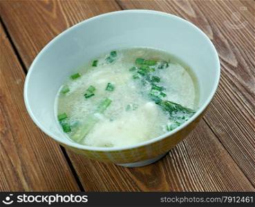 Sauer Suppe - Hot and sour soup of Bavarian cuisine