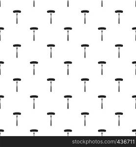 Sausage on bbq fork pattern seamless in simple style vector illustration. Sausage on bbq fork pattern vector