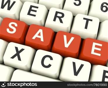 Save Computer Keys As Symbol For Discounts Or Promotion. Save Computer Keys As Symbol For Discounts Or Promotions