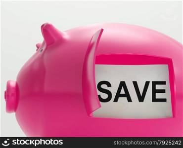 Save Piggy Bank Showing Savings On Products