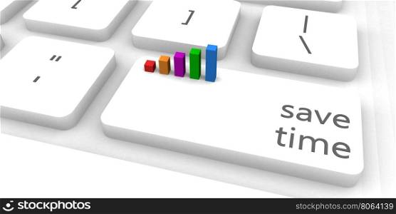 Save Time as a Fast and Easy Website Concept. Save Time