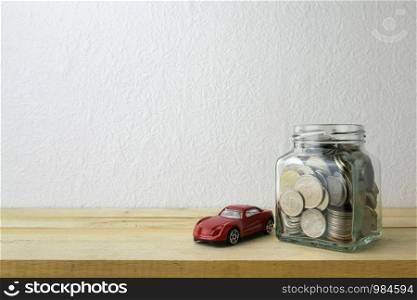 Savings plans for car ,financial concept