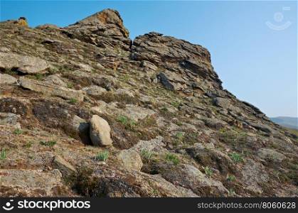 Saxon castle - rocks at Suvo village Barguzin valley,Buryatia, Russia, &#xA;