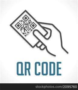 Scan QR code concept