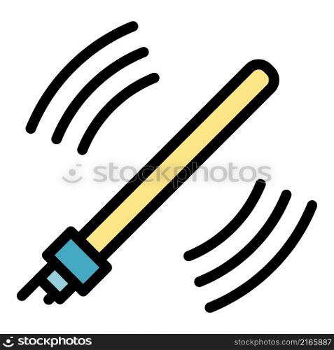 Scan stick icon. Outline scan stick vector icon color flat isolated. Scan stick icon color outline vector