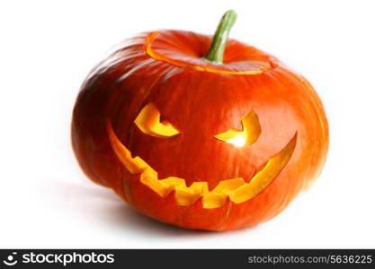 Scary Halloween Pumpkin isolated on white background