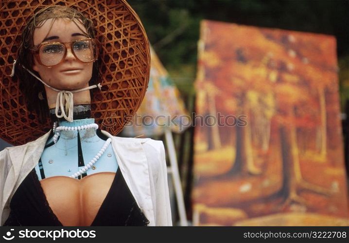 Scary Mannequin Wearing Sunglasses