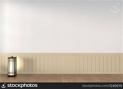 Scene empty room with decoraion and tatami mat floor.3D rendering