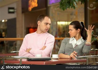 Scene in cafe - misunderstanding between the enamoured girl and the guy
