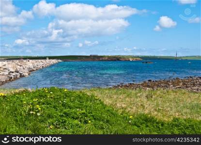 Scenery on Orkney. beautiful landscape on the Mainland of the Orkney Islands
