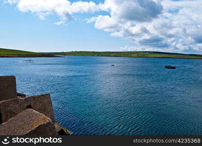 Scenery on Orkney. beautiful landscape on the Mainland of the Orkney Islands