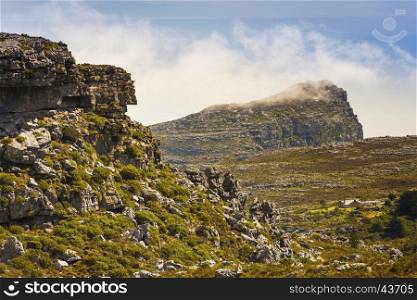 Scenery on Table Mountain in Cape Town, South Africa