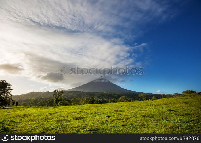 Scenic Arenal volcano in Costa Rica, Central America