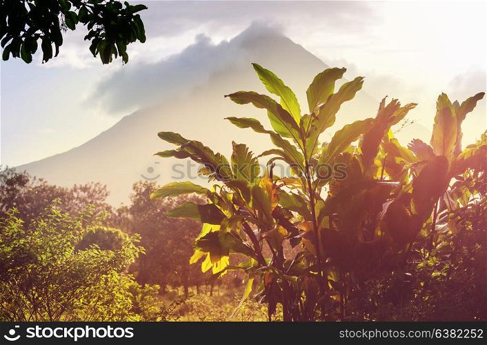Scenic Arenal volcano in Costa Rica, Central America